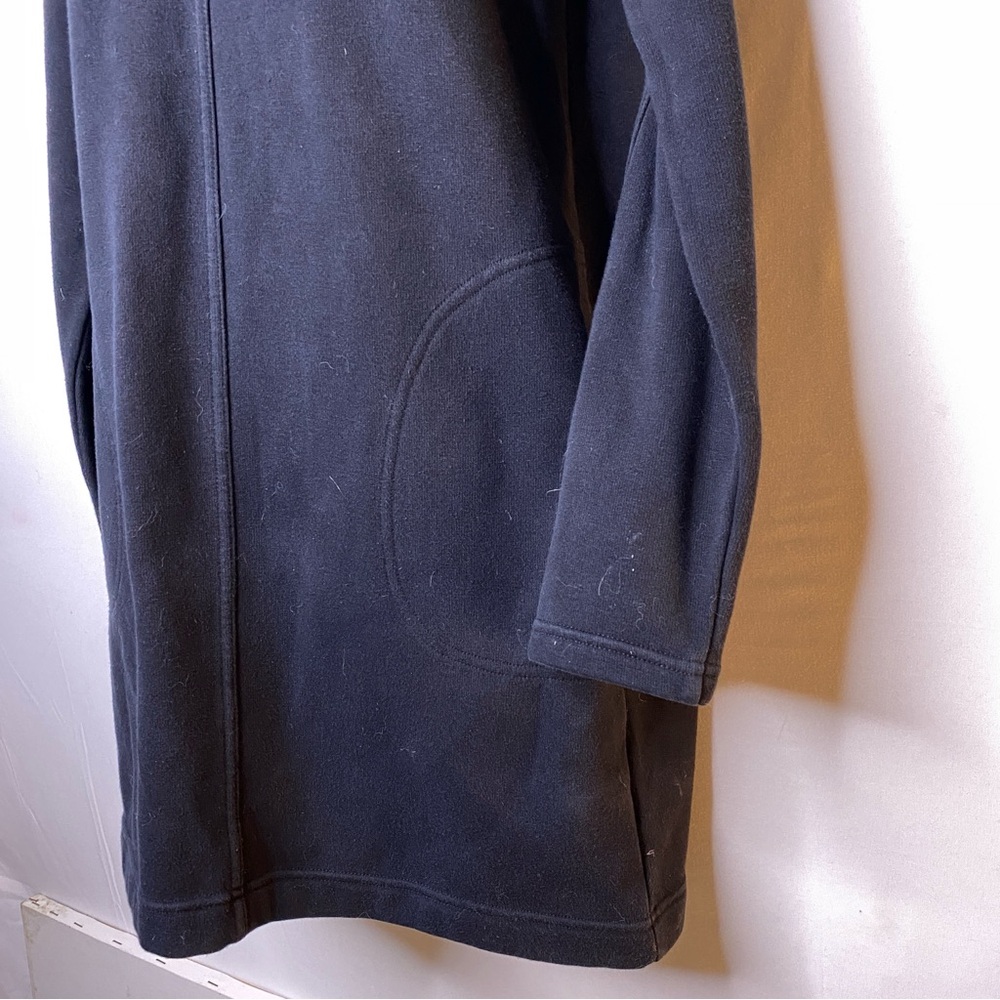 Athleta Sweatfleece Turtleneck Cotton Midi Dress with Pockets sz Small - Picture 3 of 10